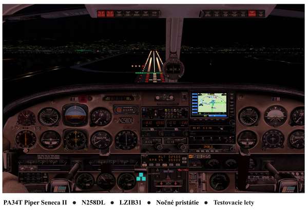 29765 B / 600 x 424 / FOTO_PA-34T_Palubn doska-FSX_N258DL-3_NOC.jpg