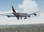 A343 Emirates landing OMDB RWY30L