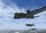 Boeing B-17 Flying Fortress + duo Supermarine Spitfire