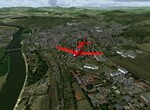 Litoměřice na horizontu Milešovka Litoměřice na horizontu Milešovka