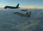 KC-135 v doprovodu CASA C-101 a MiG-29S KC-135 v doprovodu CASA C-101 a MiG-29S
