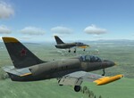 L39C Albatros. Dvojica pri navrate z cvicneho letu.