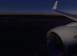 B737-800 wing lights on