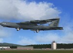 Boeing B-52H pi vzletu ze Sliae
