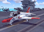 Po přistání na letadlové lodi USS Nimitz Po přistání na letadlové lodi USS Nimitz