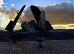 FG – 1D Corsair, po přistání. FG – 1D Corsair, po přistání.