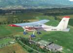 Tecnam Echo nad letiskom Tecnam Echo nad letiskom