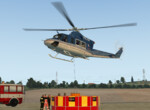Hašení s Bell 412 PČR
